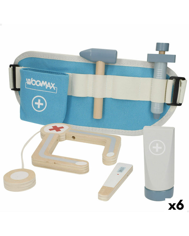 Colorbaby Gezondheidscentrum speelgoed set with six colorful toy medical instruments for imaginative play and role-playing.