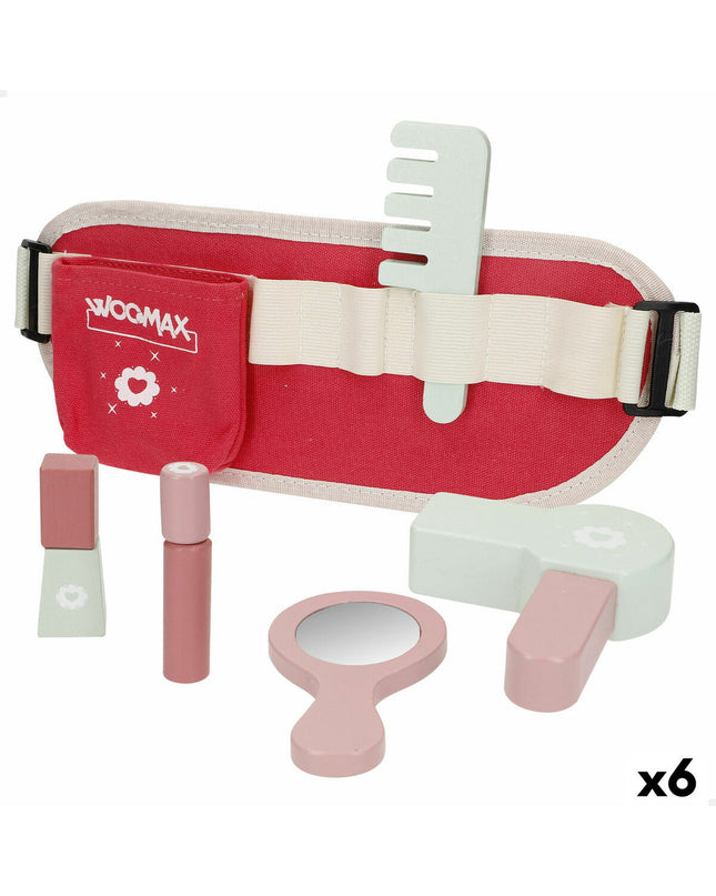 Set of six Colorbaby beauty play sets, each 30x12x2 cm, designed for pretend makeup and grooming games for children.