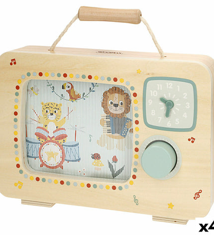 Set of four Woomax interactive baby toys, colorful and lightweight 24x17x5 cm, designed for young children’s developmental play.