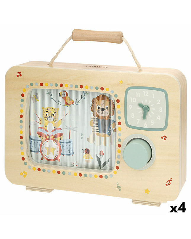 Set of four Woomax interactive baby toys, colorful and lightweight 24x17x5 cm, designed for young children’s developmental play.
