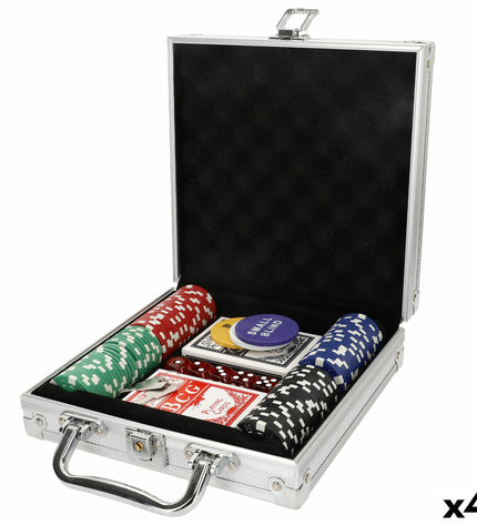 Colorbaby Pokerset with 110 colorful pieces, four sets of toy game accessories, ideal for children's play and imaginative fun.