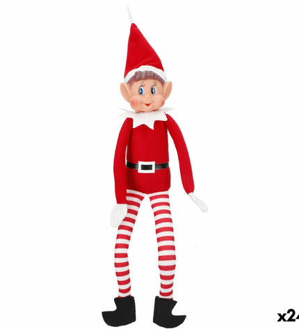 Set of 24 soft Elfie elves from Elves Behavin' Badly, playful plush toys for children, featuring colorful elf characters.