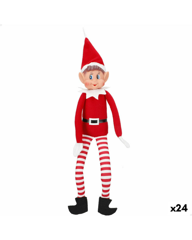 Set of 24 soft Elfie elves from Elves Behavin' Badly, playful plush toys for children, featuring colorful elf characters.