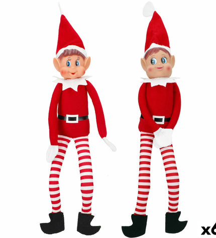 Soft elf plush toys Elvie and Elfie from Elves Behavin' Badly, part of a set of six playful, cuddly elf characters for children.