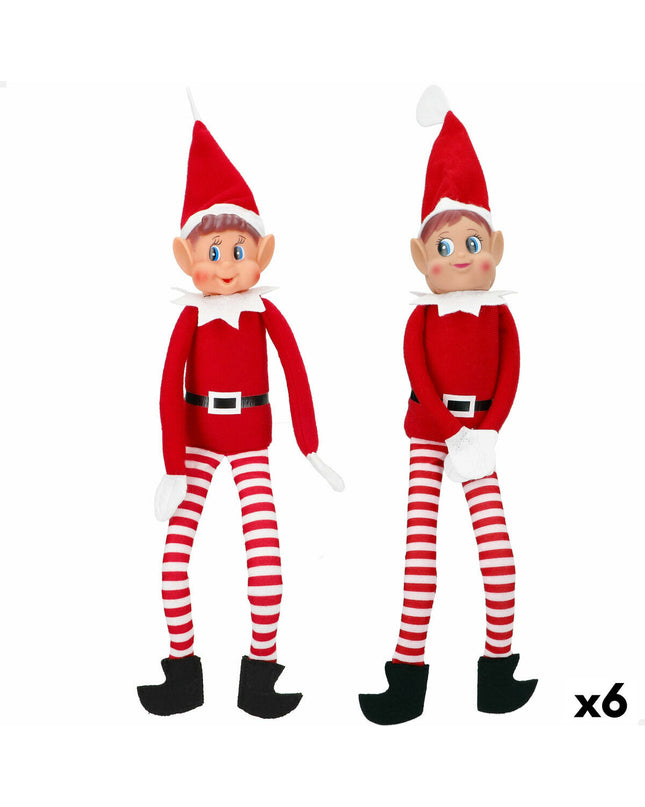 Soft elf plush toys Elvie and Elfie from Elves Behavin' Badly, part of a set of six playful, cuddly elf characters for children.