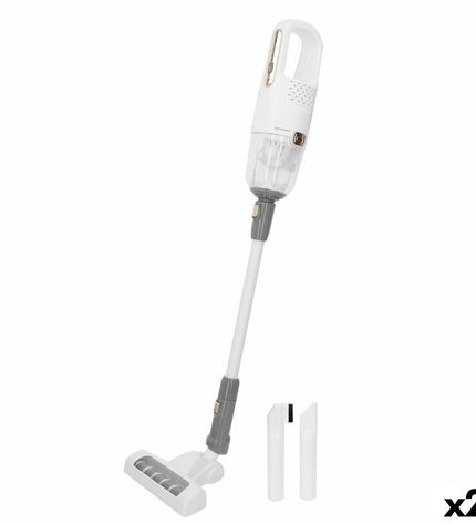 PlayGo toy vacuum cleaner with 7 pieces, measuring 17x75x14 cm, designed for pretend play and imaginative games.