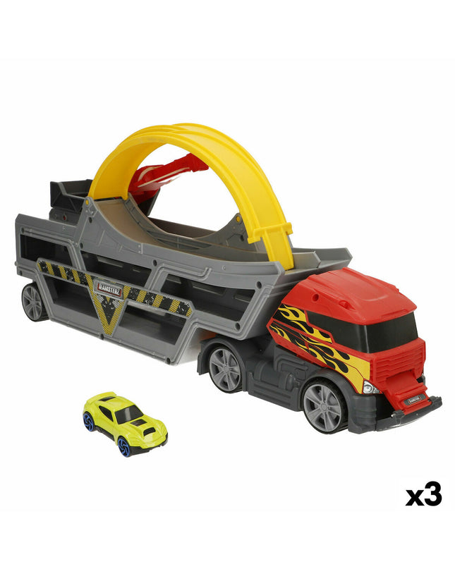 Teamsterz truck toy set with three vehicles, each measuring approximately 81x30x9 cm, designed for children’s play.