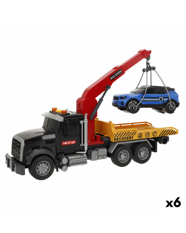Six Speed & Go toy crane trucks, 31x17x10 cm, colorful construction vehicles for kids, part of play and vehicle toys collection.