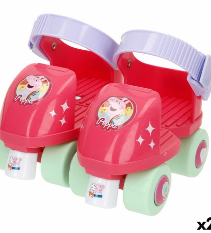 Pair of Peppa Pig skates for kids, featuring colorful Peppa Pig design, suitable for outdoor play and sports activities.