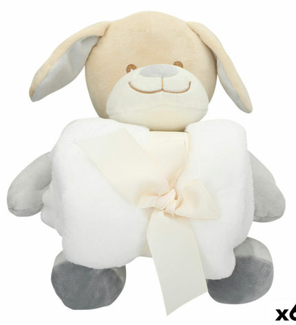 Set of six Colorbaby plush toys, soft polyester stuffed animals, 20x25x20 cm, ideal for children’s play and cuddling.