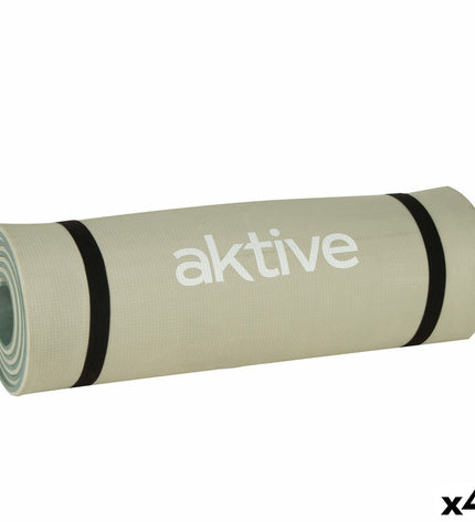 Set of four Aktive sport and outdoor camping mats, 180x12x50cm, suitable for hiking and outdoor activities.
