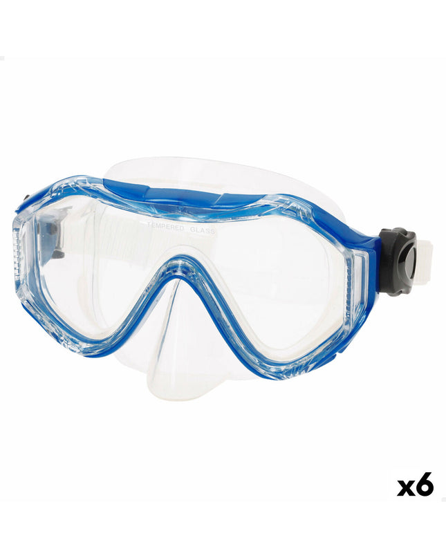 AquaSport Duikbril AquaSport dive mask set with six waterproof goggles for watersports and outdoor swimming activities.