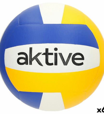 Aktive volleyball for outdoor sports, showing a colorful volleyball ball with the Aktive brand logo on a sports court.