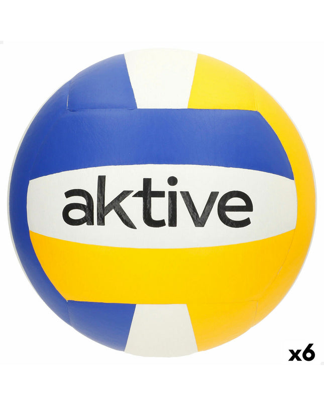 Aktive volleyball for outdoor sports, showing a colorful volleyball ball with the Aktive brand logo on a sports court.