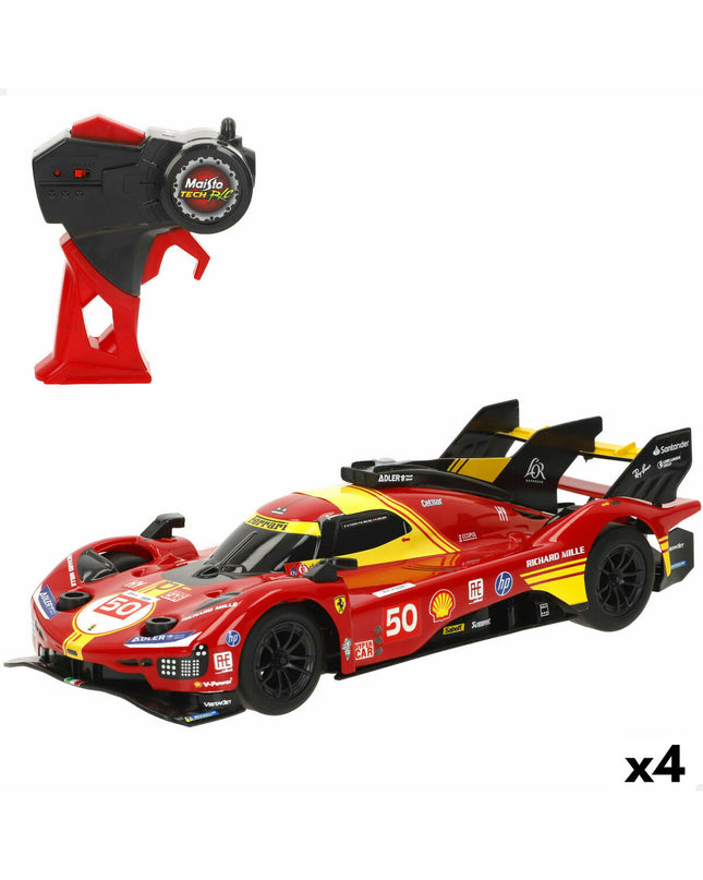 Four Ferrari remote-controlled police cars, full function toy vehicles for children, featuring detailed Ferrari design and remote operation.
