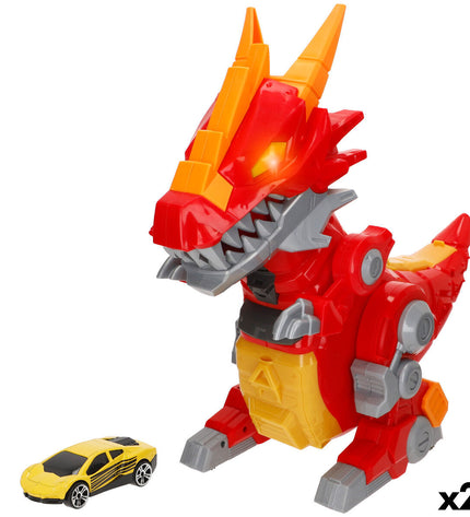 Set of two BigBuy Kids Baan Lanceerder toy vehicles, 42x36x19 cm, colorful and fun for kids' play and games.
