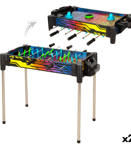 Set of two Multi-spel tables by BigBuy Kids, measuring 73x63x41 cm, designed for children's play and game activities.