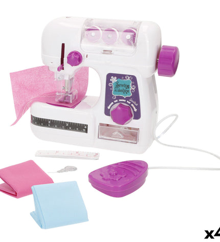 Colorbaby toy sewing machine set with four miniature toy sewing machines, each approximately 19x17x8 cm, for imaginative play.