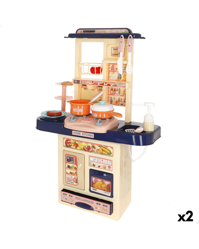 Colorbaby toy kitchen set with 11 pieces, measuring 46x64x19 cm, designed for imaginative play and pretend cooking.