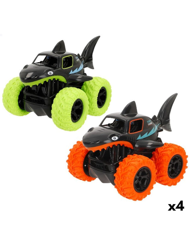 Set of four Speed & Go remote control police cars, 23x14x15 cm, toy vehicles for children, detailed police vehicle design.