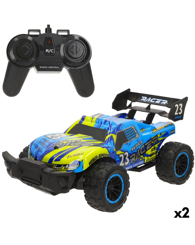 Two Speed & Go remote-controlled police cars, 1:14 scale, featuring detailed police vehicle design and size 29x13x18 cm.