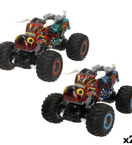 Two Speed & Go remote control police cars, 1:16 scale, measuring 23x15x19 cm, toy vehicles for kids.