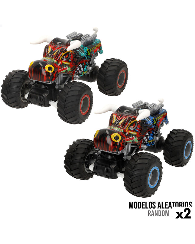 Two Speed & Go remote-controlled police cars, 1:16 scale, with detailed exterior, measuring 23x15x19 cm each, perfect for play.