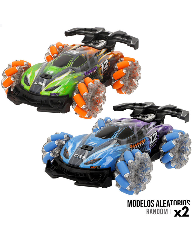Two Speed & Go remote-controlled police cars, 23 x 8 x 15.5 cm, featuring colorful police vehicle designs for children.