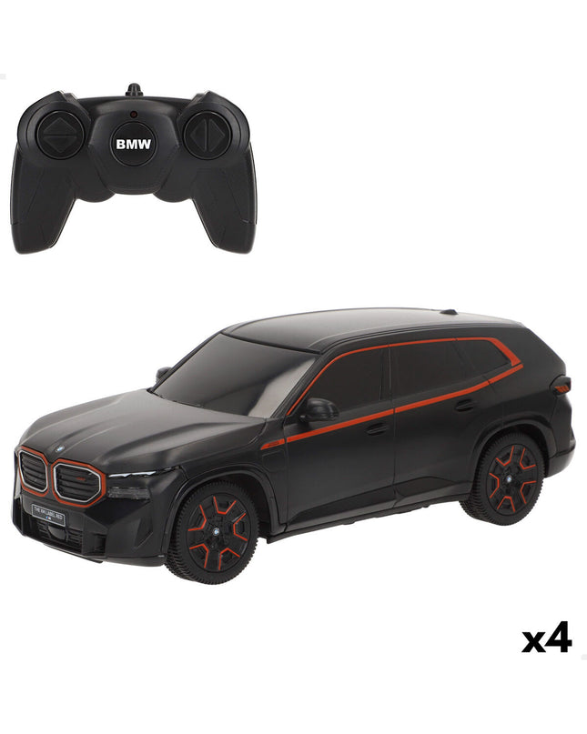 Set of four BMW police cars with remote control, 20x7x8 cm, toy vehicles for children, featuring detailed police vehicle design.