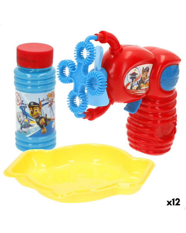 Set of 12 Paw Patrol bubble-blowing toys, 50 ml each, in colorful packaging, ideal for outdoor play and children's games.