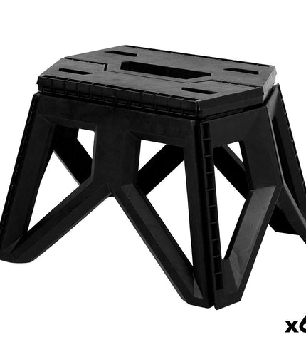 Six Aktive foldable outdoor camping chairs, compact 34x23x27 cm, lightweight and portable for hiking and outdoor activities.