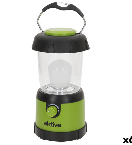 Set of six Aktive metal and plastic camping lanterns, outdoor garden decorative lighting, ideal for outdoor use.