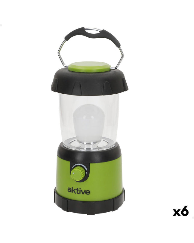 Set of six Aktive metal and plastic camping lanterns, outdoor garden decorative lighting, ideal for outdoor use.