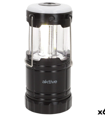 Six Aktive plastic camping flashlights for outdoor garden decor, compact and durable for outdoor lighting and decoration.