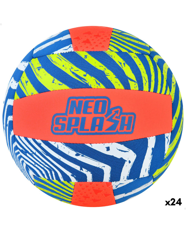 Aktive Neo Splash volleyball set with 24 yellow, blue, and orange neoprene volleyballs for sport and outdoor play