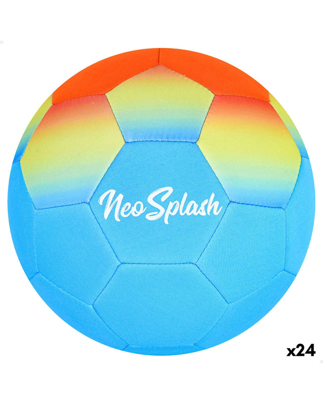 Set of 24 Aktive Neo Splash beach volleyballs, vibrant blue and white, designed for outdoor sports and beach volleyball activities.