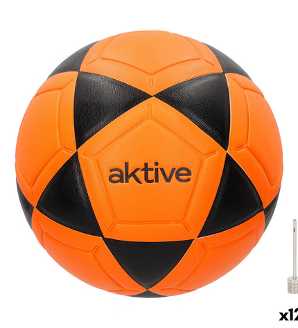 Set of 12 Aktive soccer-themed toys, 18x18x18 cm, suitable for outdoor play and sports activities.
