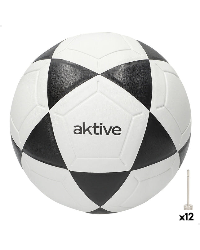 Set of 12 Aktive football-themed toys, 20x20x20 cm, suitable for outdoor sports and play activities.