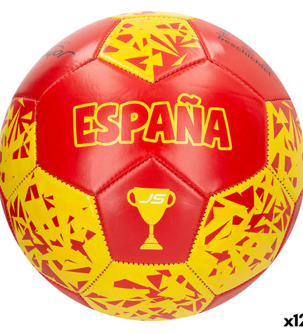 Six John Toys España size 5 soccer balls, 22x22x22 cm, for children’s outdoor sports and play activities.