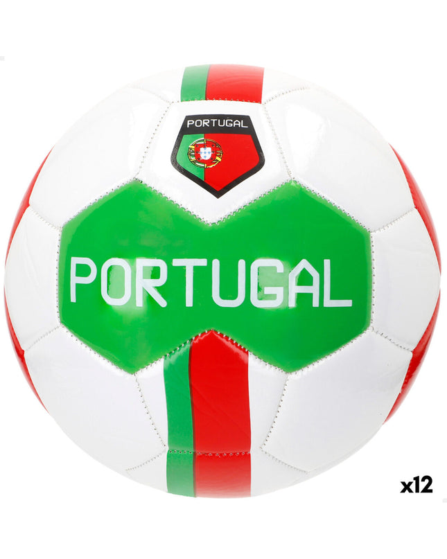 Set of 12 Aktive Portugal football toys, 22cm size, featuring colorful soccer ball designs for outdoor play and sports activities.