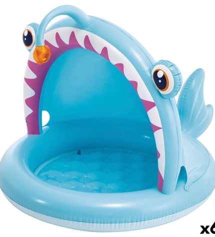 Inflatable children's pool by Intex with size 102 x 86 x 127 cm, featuring colorful design for outdoor play.