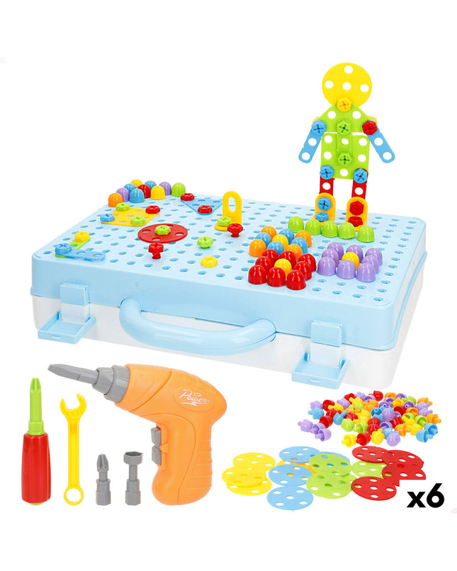 Colorbaby Bouwspel Colorbaby 200 onderdelen speelgoed met colorful building blocks and construction pieces for creative play.