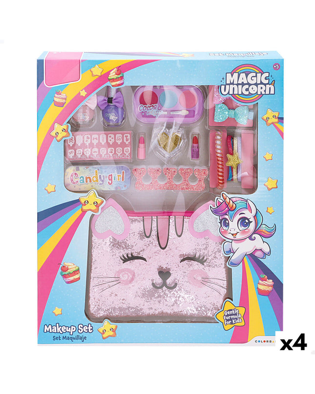 Colorbaby Kinder make-up set with four colorful pretend makeup pieces in a compact toy for imaginative play.