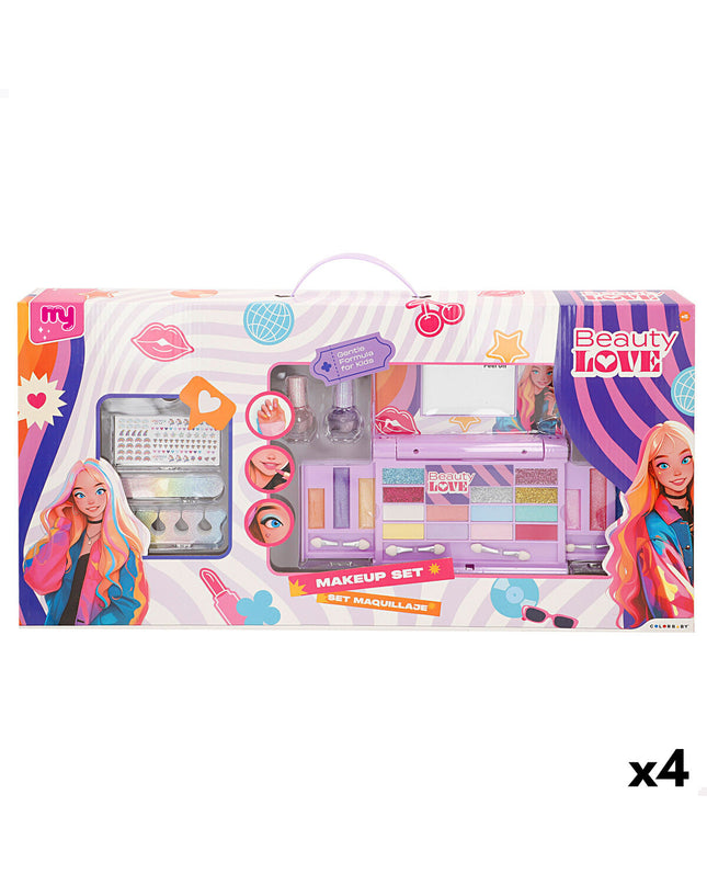 Colorbaby Kinder make-up set with four toy makeup pieces, colorful and child-safe, ideal for pretend play and imaginative games.