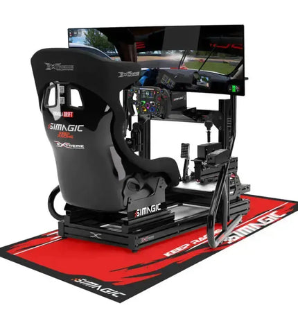 Simagic Floor Mat – Black / Red