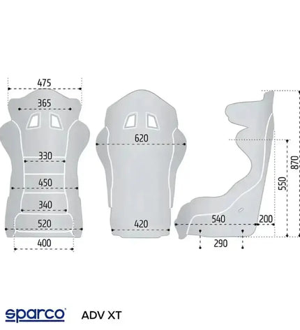 SPARCO ADV XT FIBREGLASS SEAT