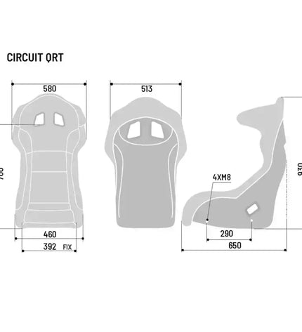 Sparco Circuit I/II QRT Fiberglass - Bucket seat - Black