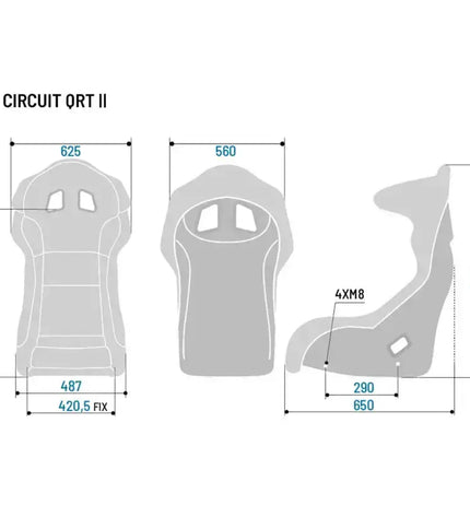 Sparco Circuit I/II QRT Fiberglass - Bucket seat - Black