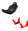 '+ Seat Bracket / Black Leather