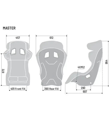 SPARCO MASTER FIBREGLASS SEAT